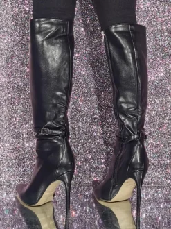 Bottes hautes sexy à talons aiguilles pour femmes