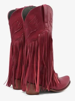 Bottes mi-mollet pour femmes  bottes en cuir PU à bout pointu à talons épais