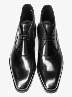 Bottes Richelieu Hommes Soirée Classiques En Cuir Noir À Bout Carré Bal Mariage