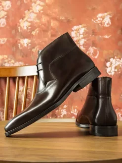 Bottes Richelieu Hommes Soirée Classiques En Cuir Noir À Bout Carré Bal Mariage