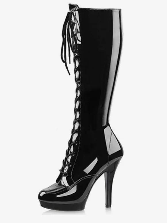 Bottes sexy femme bottes club talon haut à lanière