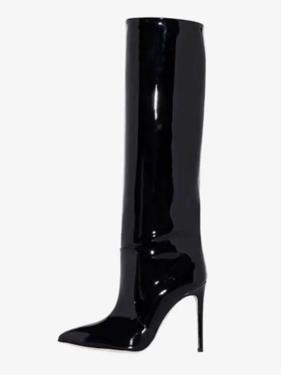 Bottes à talons hauts pour femmes bottes hautes à bout pointu