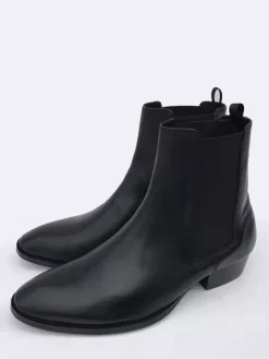 Bottines Chelsea décontractées à bout rond pour hommes