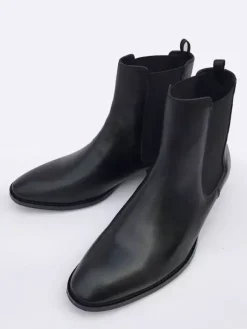 Bottines Chelsea décontractées à bout rond pour hommes