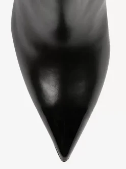Bottines Chelsea noires à bout pointu et talons hauts pour femmes