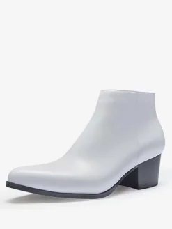 Bottines Chelsea pour hommes en cuir de vachette chic bottines courtes noires
