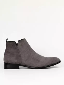 Bottines Chelsea pour hommes bout rond à enfiler plates à la cheville