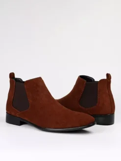 Bottines Chelsea pour hommes bout rond style décontracté