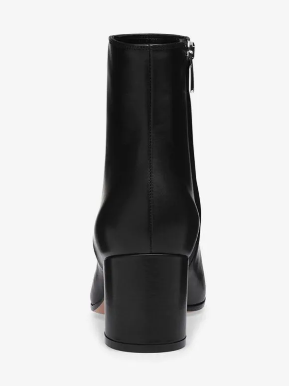 Bottines en daim à bout rond talon épais chaussures
