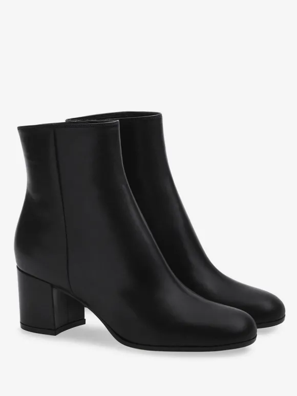 Bottines en daim à bout rond talon épais chaussures