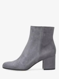 Bottines en daim à bout rond talon épais chaussures