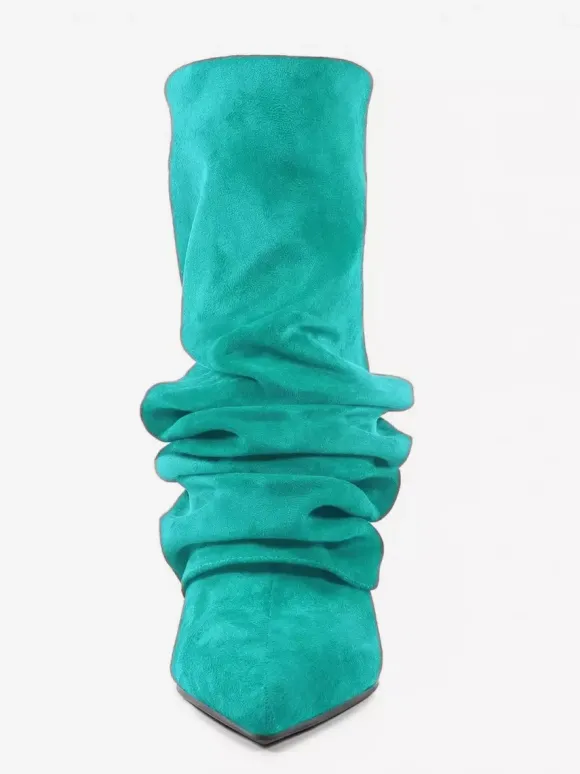 Bottines en daim pour femmes bout pointu style souple