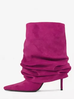 Bottines en daim pour femmes bout pointu style souple