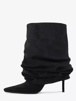 Bottines en daim pour femmes bout pointu style souple