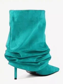Bottines en daim pour femmes bout pointu style souple