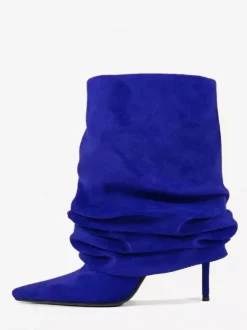 Bottines en daim pour femmes bout pointu style souple
