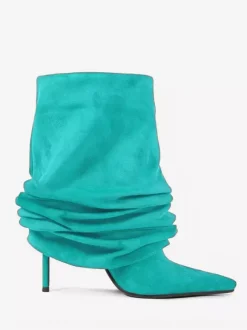 Bottines en daim pour femmes bout pointu style souple