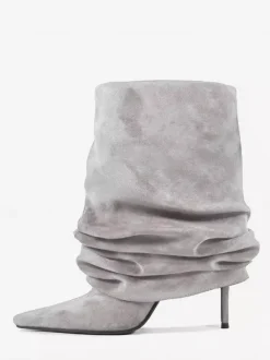 Bottines en daim pour femmes bout pointu style souple