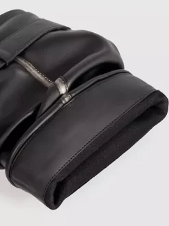 Bottines noires à bout rond et boucle pour femme
