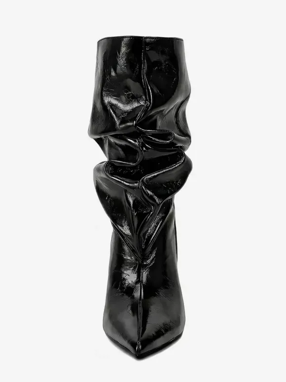 Bottines pour femmes à bout pointu et talon compensé