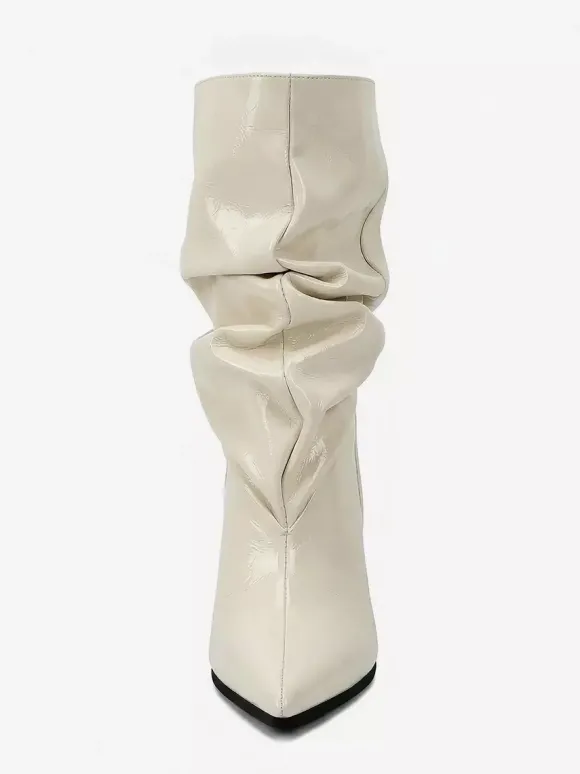 Bottines pour femmes à bout pointu et talon compensé