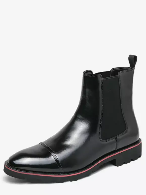 Bottines Chelsea montantes à bout pointu pour homme antidérapantes semelle épaisse courtes