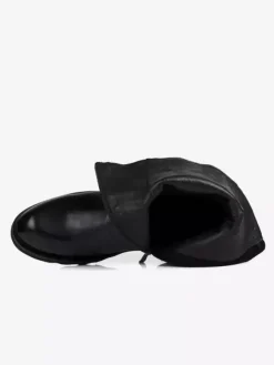 Bottines Chelsea pour hommes en cuir de vachette chic noires à enfiler