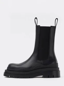 Bottines Chelsea pour hommes bottines à enfiler à bout rond et à finitions en caoutchouc pneus verts