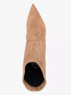 Bottines en daim à bout pointu et talons hauts pour femmes