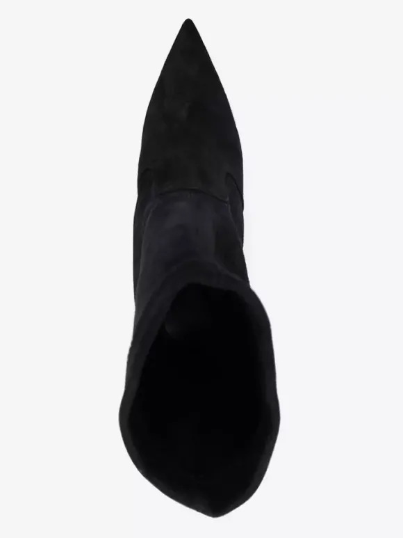 Bottines en daim à bout pointu et talons hauts pour femmes