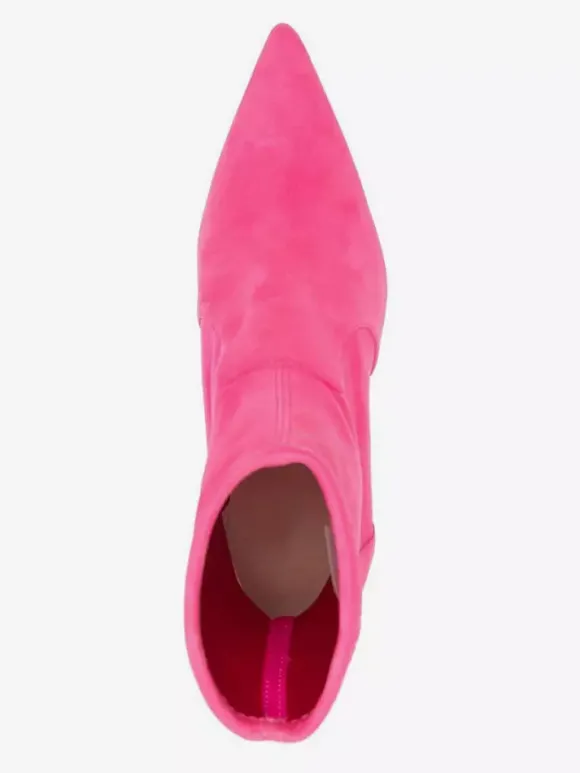Bottines en daim à bout pointu et talons hauts pour femmes
