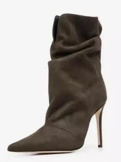Bottines en daim pour femmes bottines à talons hauts et bout pointu