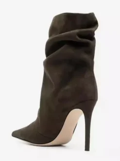Bottines en daim pour femmes bottines à talons hauts et bout pointu