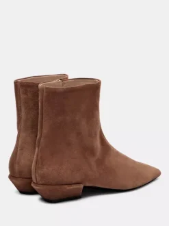 Bottines en daim pour femmes bottines à bout carré et talon épais
