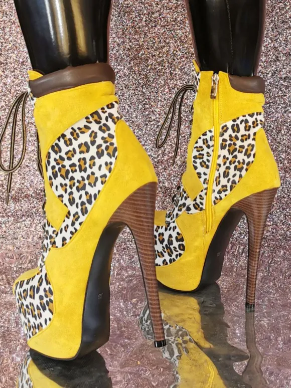Bottines en micro suède à bout rond pour femmes