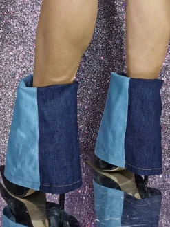 Bottines en toile à bout pointu et talon aiguille pour femmes