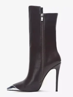 Bottines noires conçues à bout pointu et à talons hauts pour femmes 2026