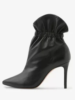 Bottines noires à talons hauts et bout pointu pour femmes