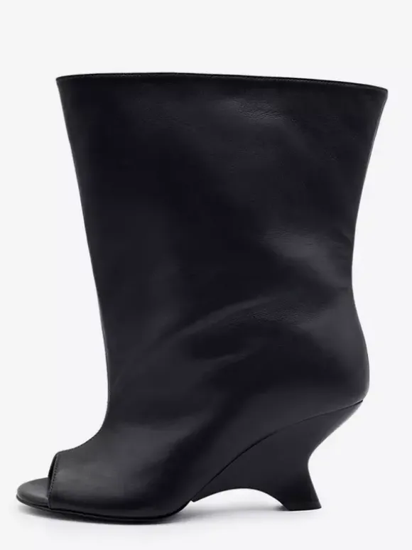 Bottines à talon peep-toe pour femmes