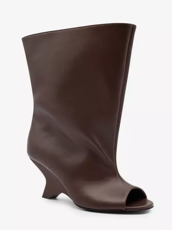 Bottines à talon peep-toe pour femmes