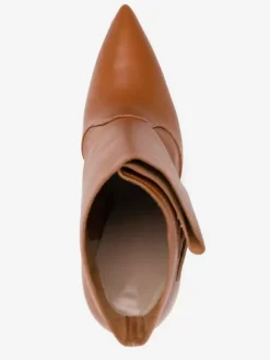 Bottines à talons hauts marron bottines à bout pointu avec détail de boucle