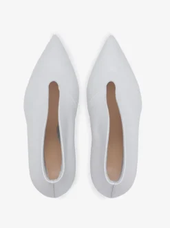 Bottines à Talons Hauts à Zip en Cuir Synthétique Unicolore