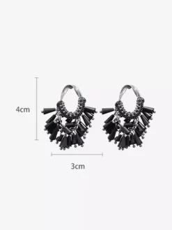 Boucles d'oreilles blanches pour adulte bijoux en cristal pour tous les jours.