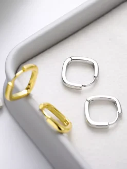 Boucles d'oreilles carrées en zircone pour femmes 2026