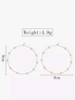 Boucles d'oreilles créoles en perles exagérées pour femmes 2026