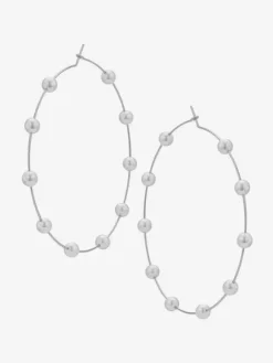 Boucles d'oreilles créoles en perles exagérées pour femmes 2026