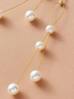 Boucles d'oreilles de mariage imitation perle unisexe perle bijoux de mariée perlée