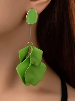 Boucles d'oreilles de mariée Bijoux de mariée percés en métal sans pierre