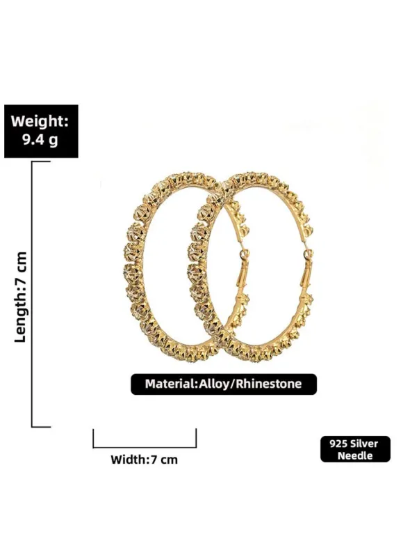 Boucles d'oreilles de mariée Diamant Fille Strass Bijoux de mariée percés