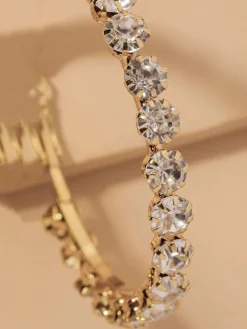 Boucles d'oreilles de mariée Diamant Fille Strass Bijoux de mariée percés